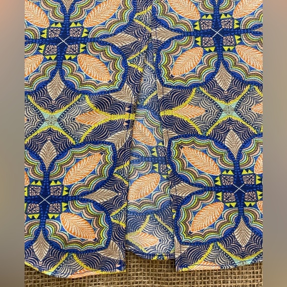 Renee C. Tank Top, Size S, Keyhole Button Neck, Slit Tail, Multicolored - Picture 5 of 6